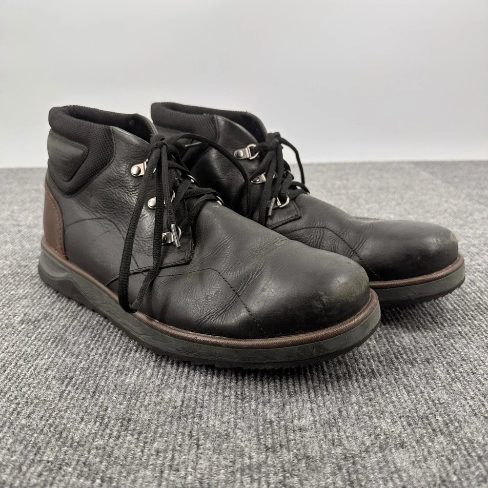 Merrell Black Leather Hiking Mid Boots Select Grip Size 13 J23681 Gorpcore